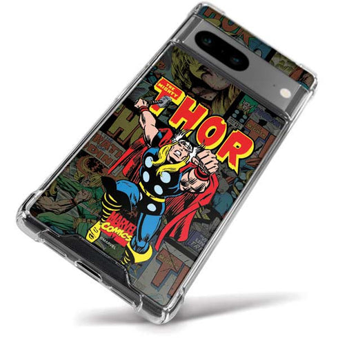 Marvel Classic Comics The Mighty Thor Vintage Google Pixel 8 Clear Case